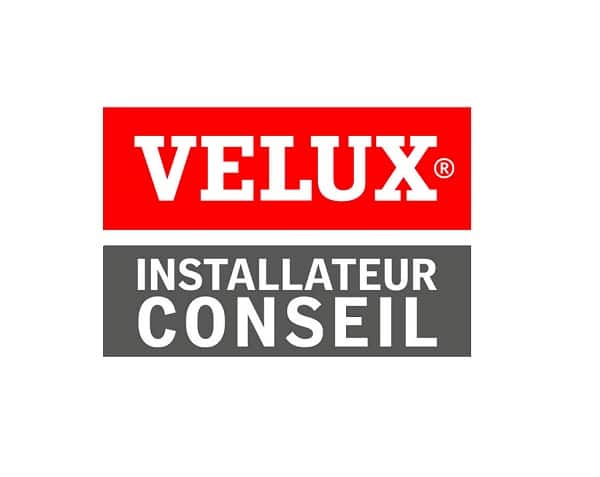 Logo VELUX "Installateur Conseil" en rouge et gris